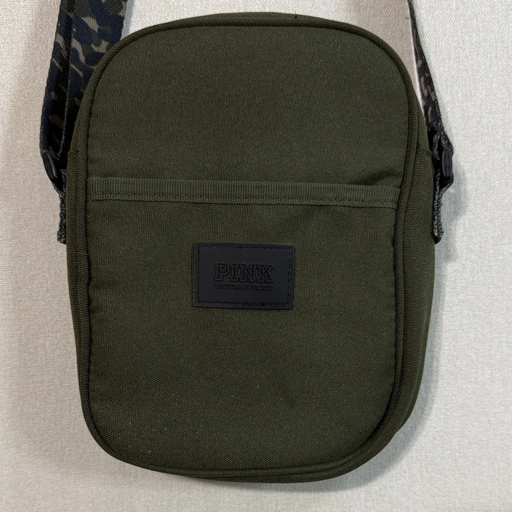 PINK Victoria's Secret Dark Green Messenger Bag